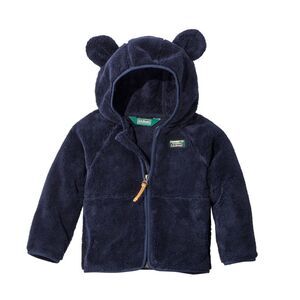 L.L. Bean Infants Hi-Pile Fleece Jacket Bright Navy 12–18M Bear Ear Hood